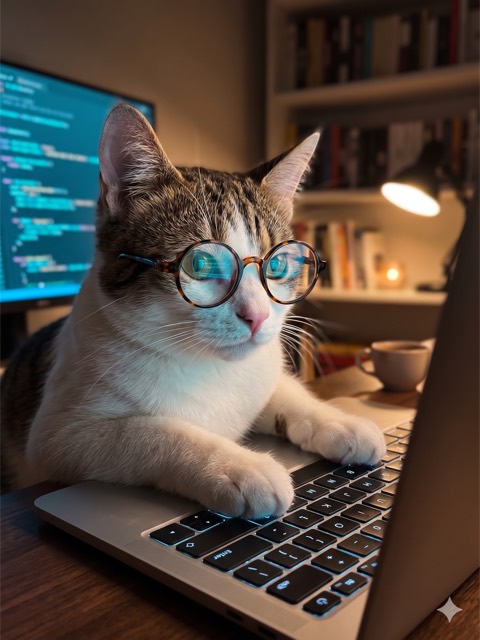 Nano Banana Pro: Korean Shorthair Cat Coding in Style