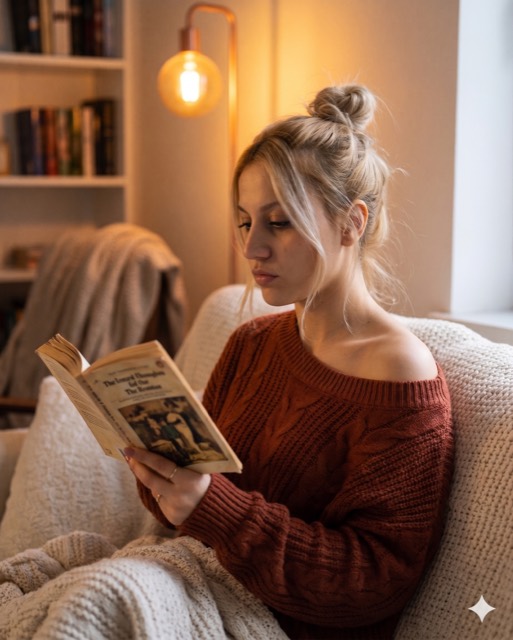 Nano Banana Pro: Cozy Bubble Reading Portrait